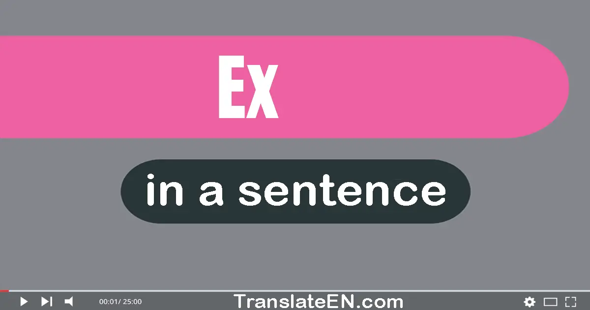 Ex in a sentence