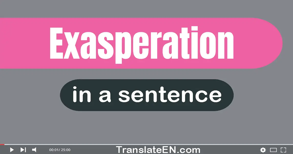 Exasperation in a sentence