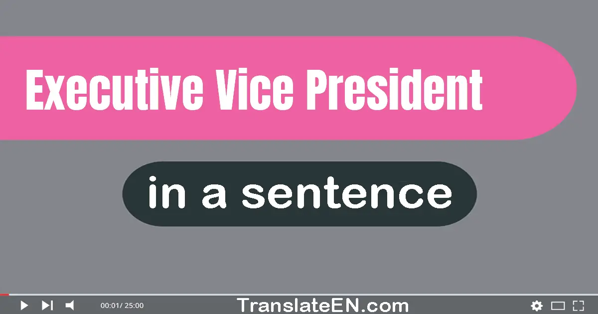 Executive Vice President in a sentence