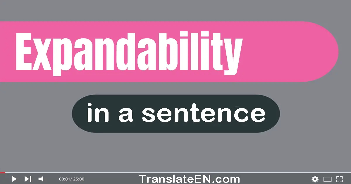 Expandability in a sentence