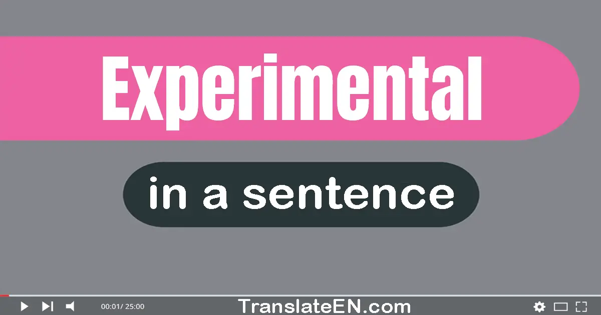 Experimental in a sentence