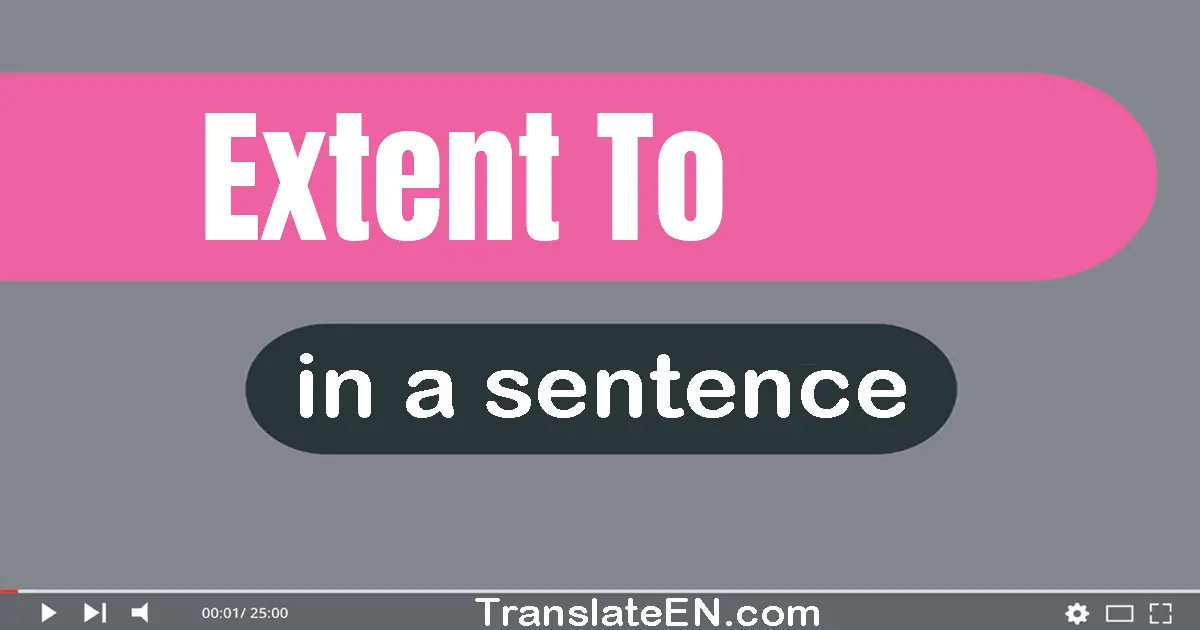 Extent To in a sentence