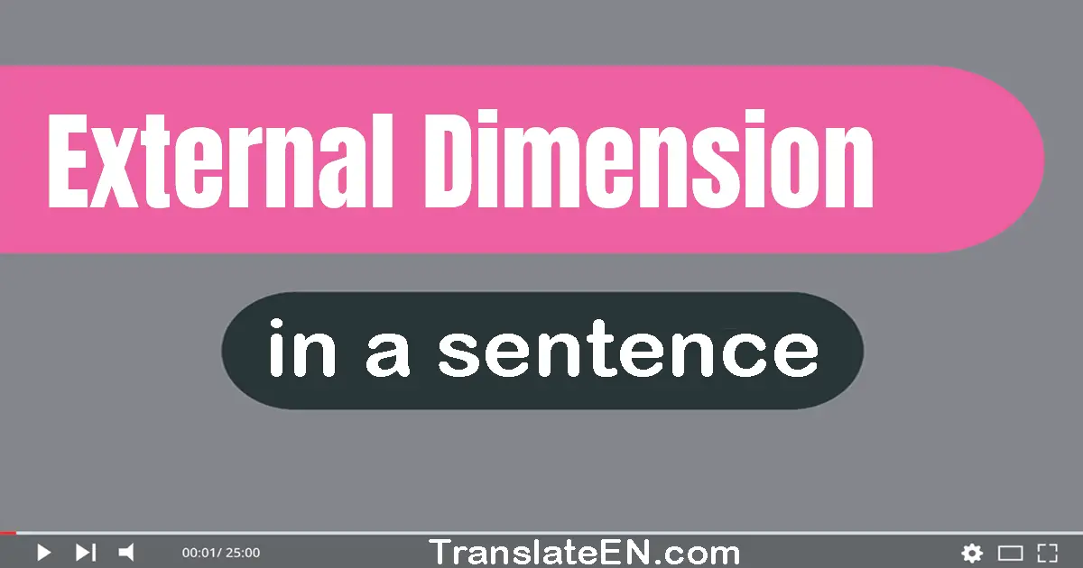 External Dimension in a sentence