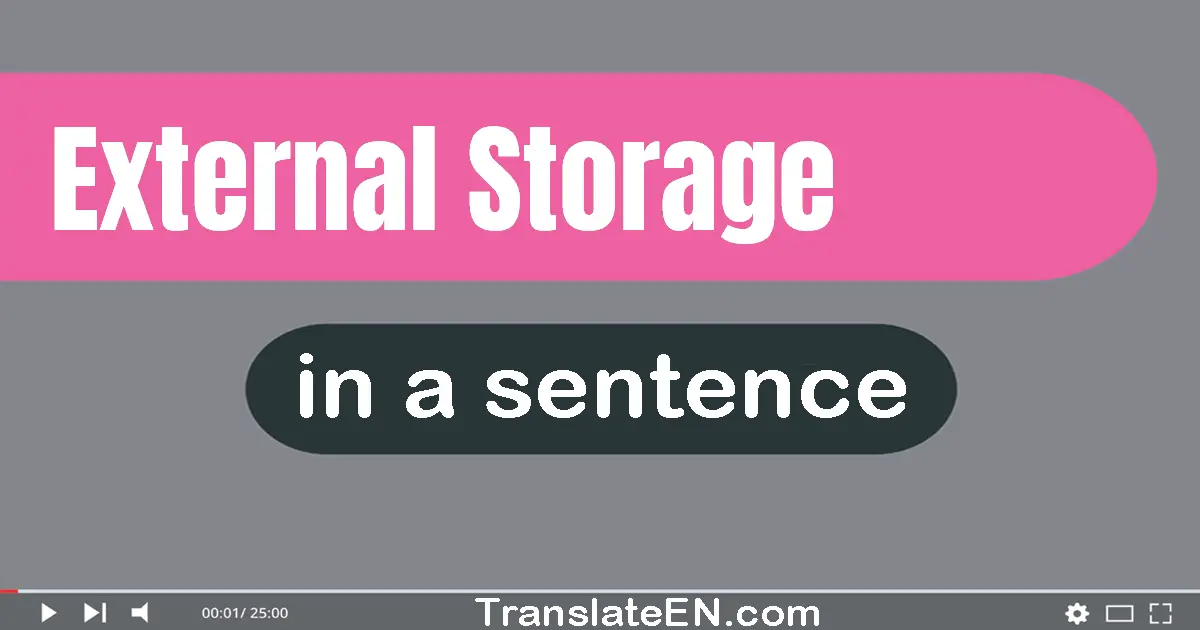 External Storage in a sentence