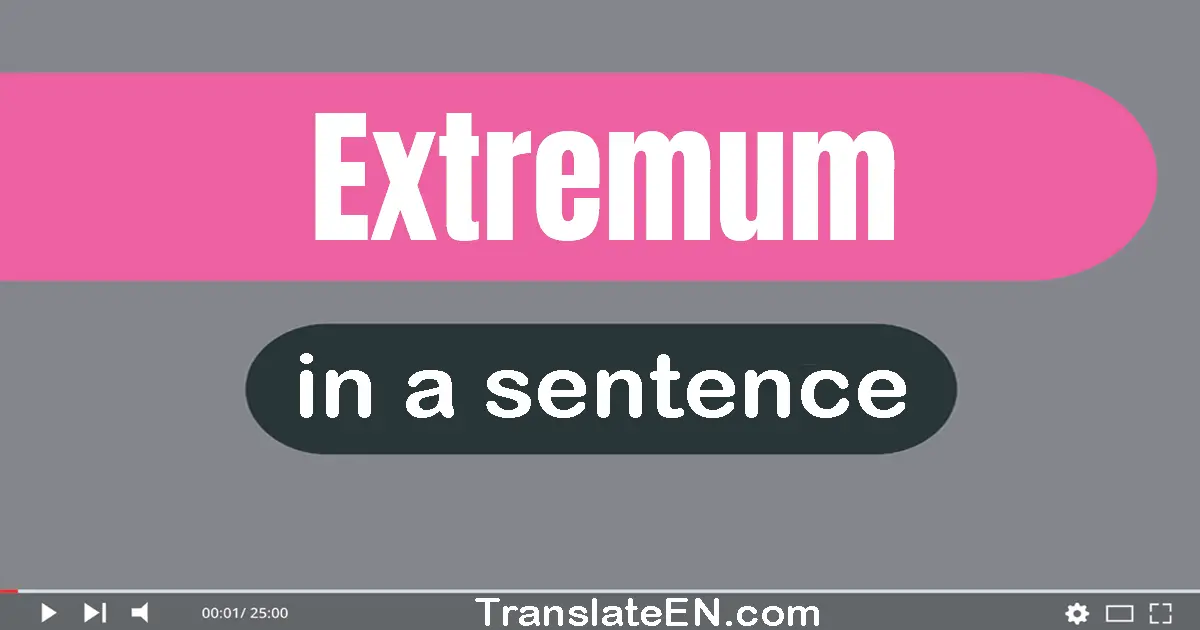 Extremum in a sentence