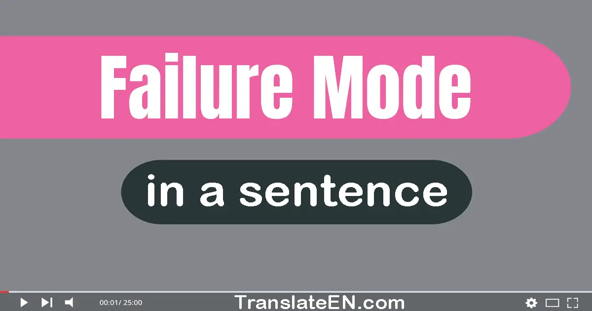 Failure Mode in a sentence