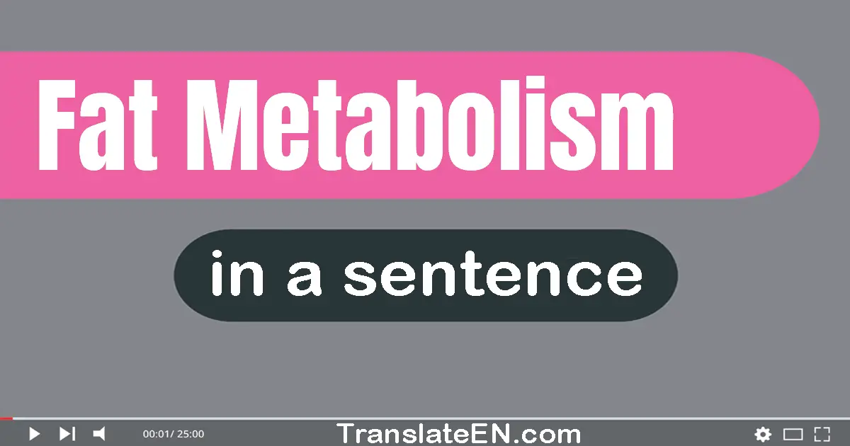 Fat Metabolism in a sentence