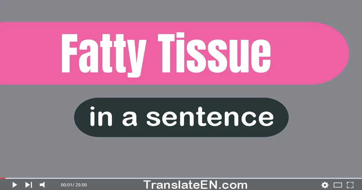 Fatty Tissue in a sentence