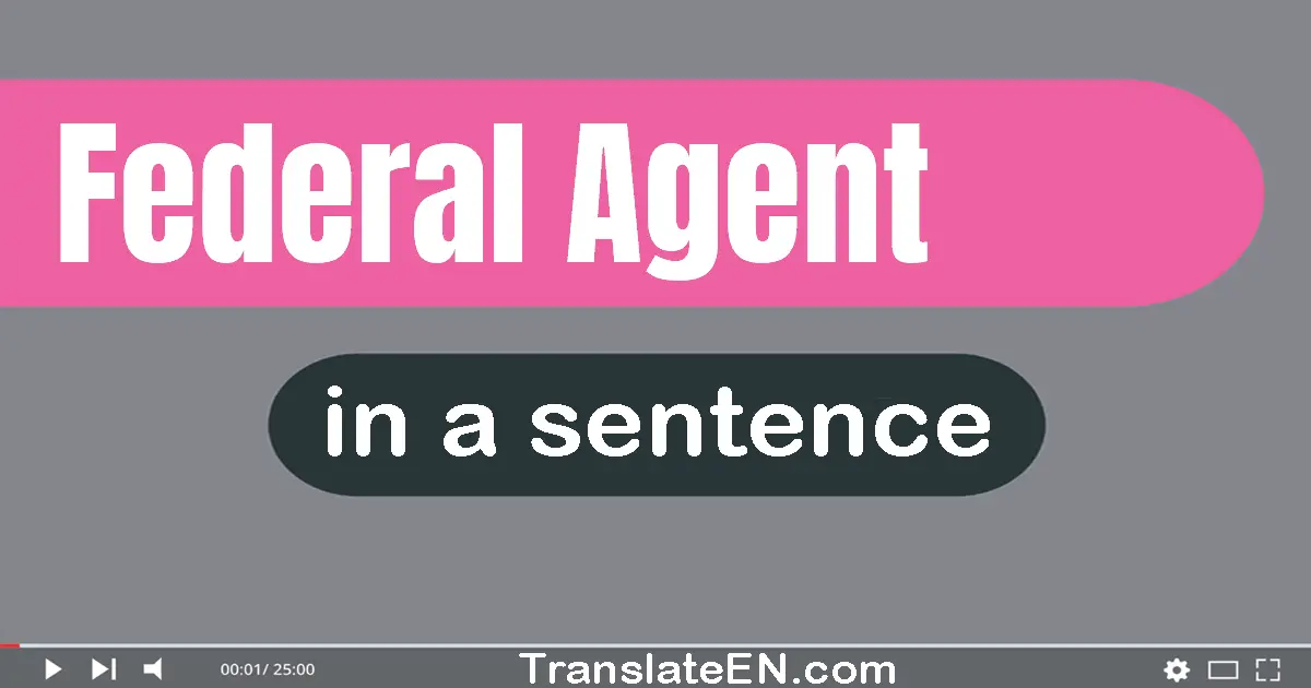 Federal Agent in a sentence