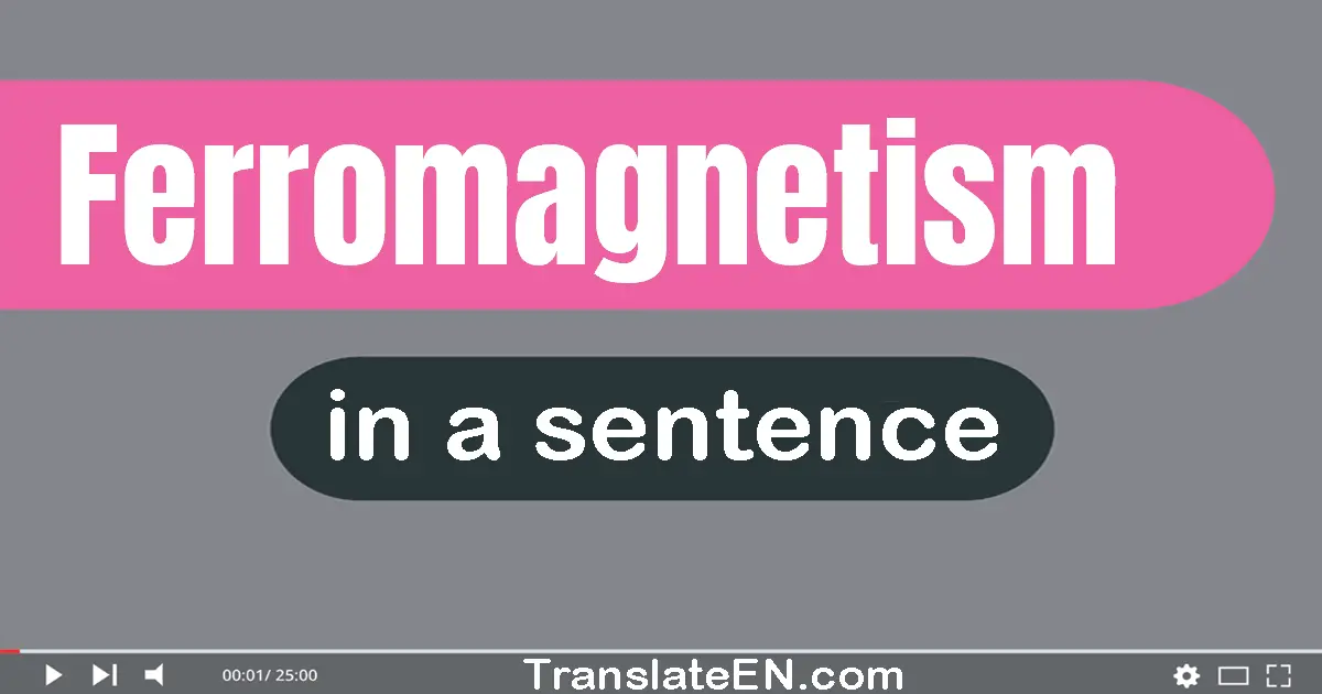 Ferromagnetism in a sentence