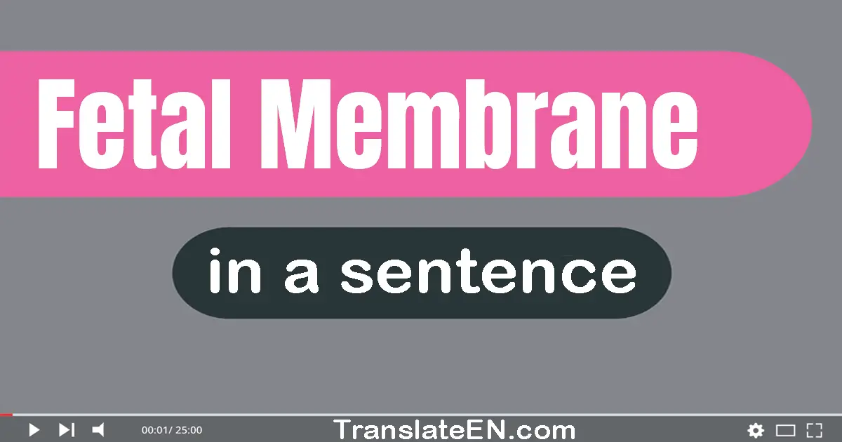 Fetal Membrane in a sentence