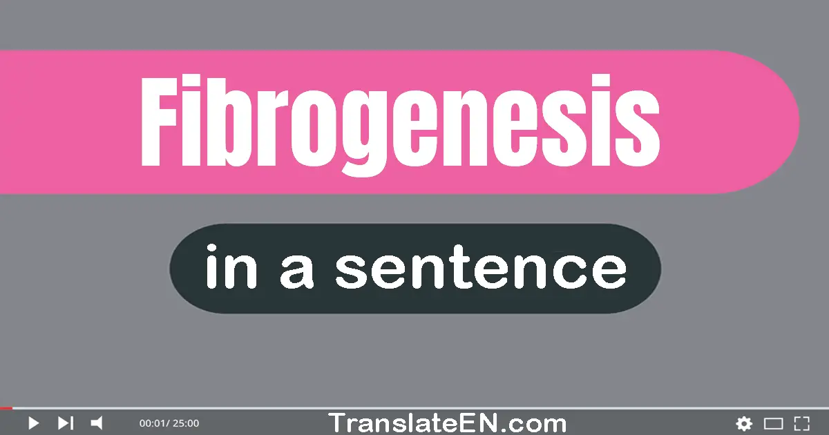 Fibrogenesis in a sentence