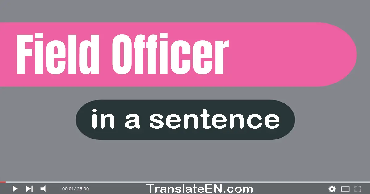 Field Officer in a sentence