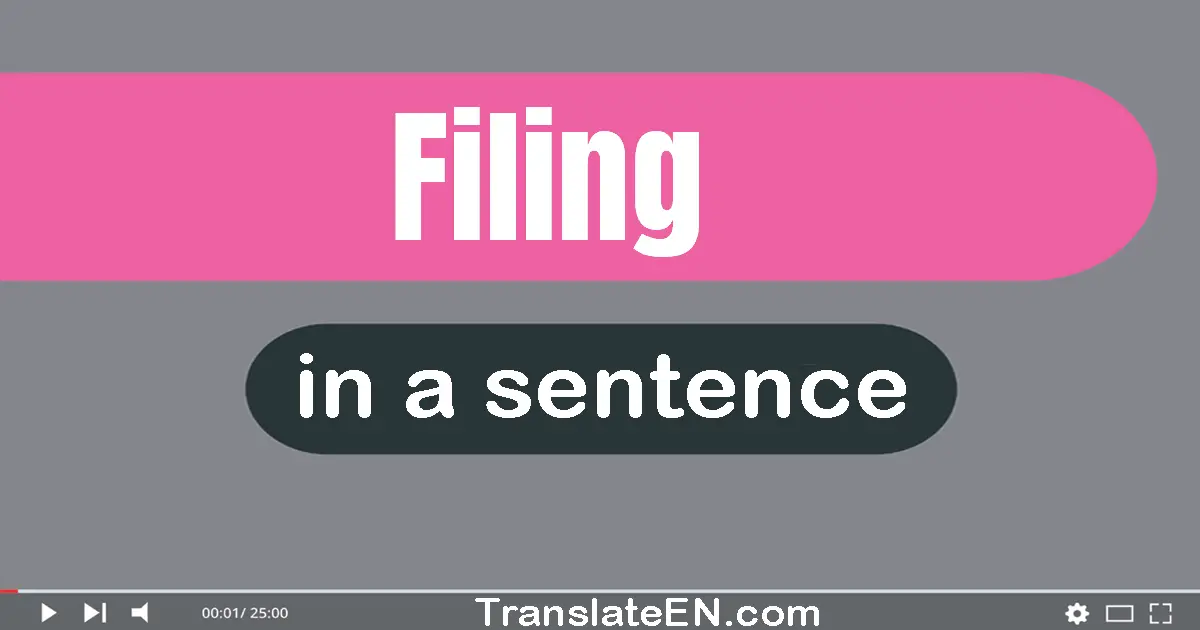 Filing in a sentence