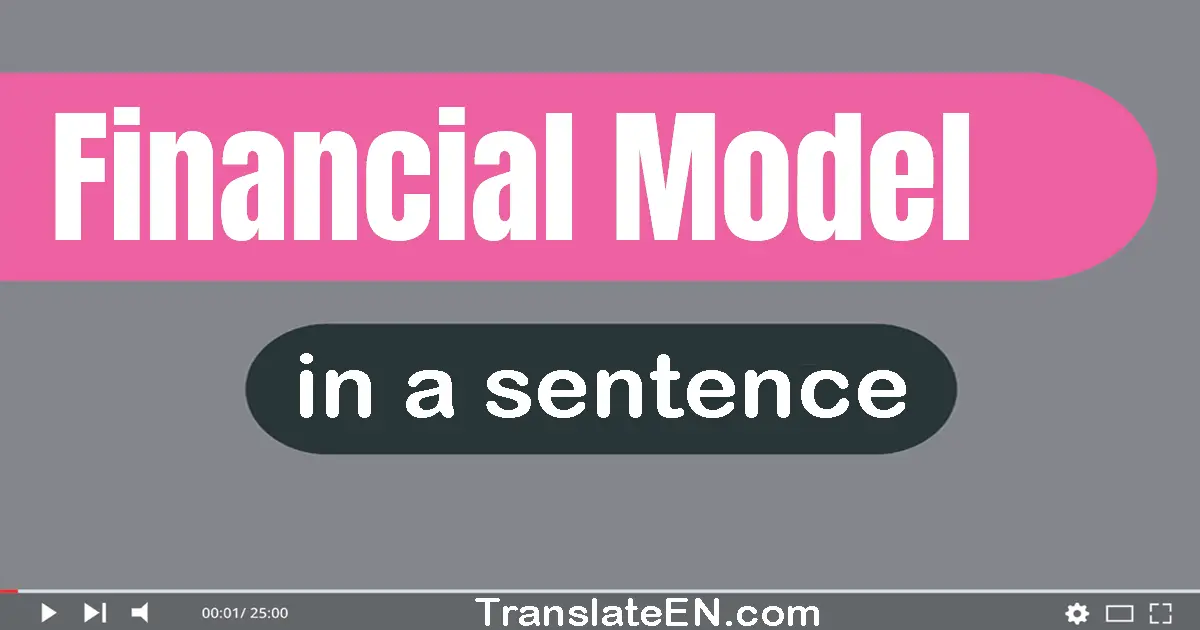 Financial Model in a sentence