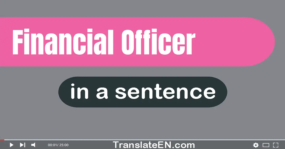 Financial Officer in a sentence