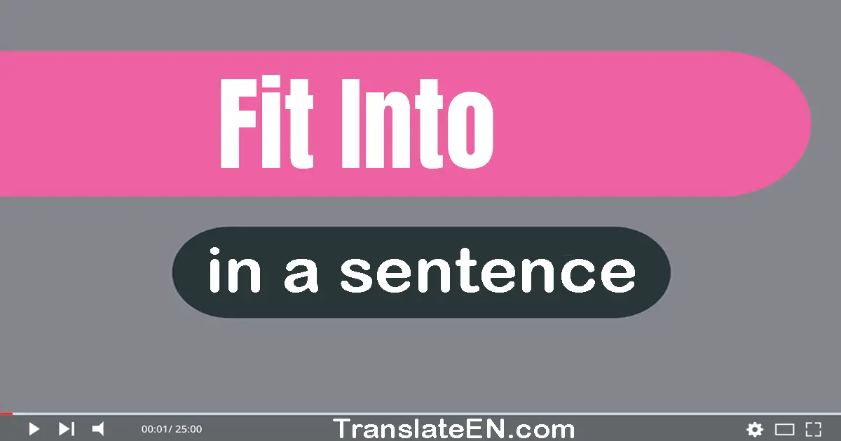 Fit Into in a sentence