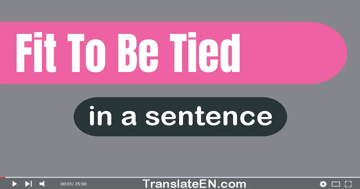 Fit To Be Tied in a sentence