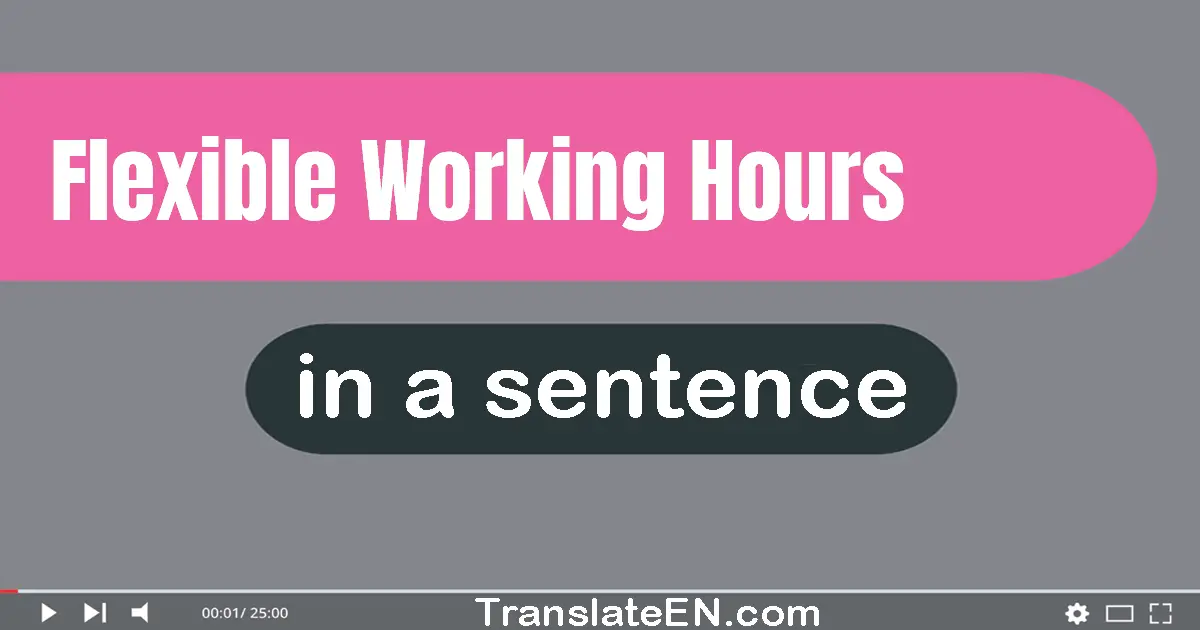 Flexible Working Hours in a sentence