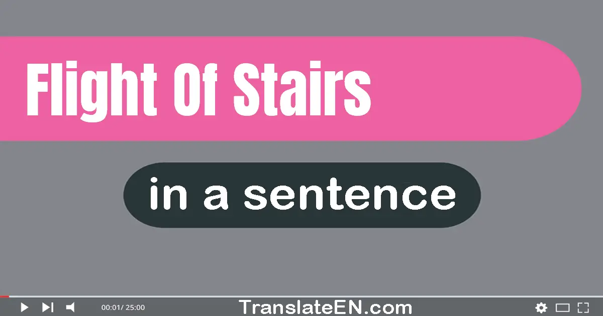 Flight Of Stairs in a sentence