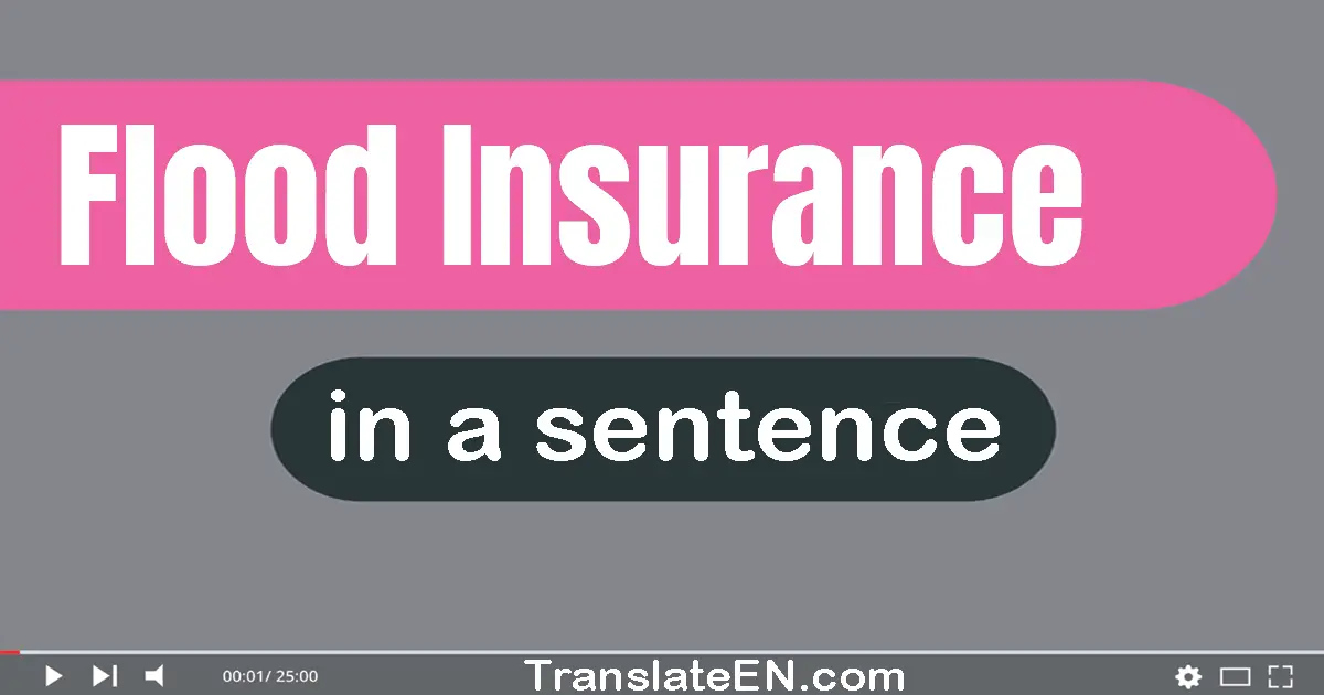 Flood Insurance in a sentence