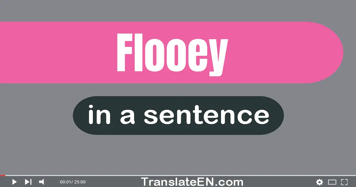 Flooey in a sentence