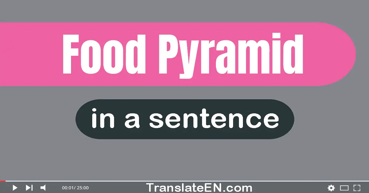 Use "food pyramid" in a sentence | "food pyramid" sentence examples