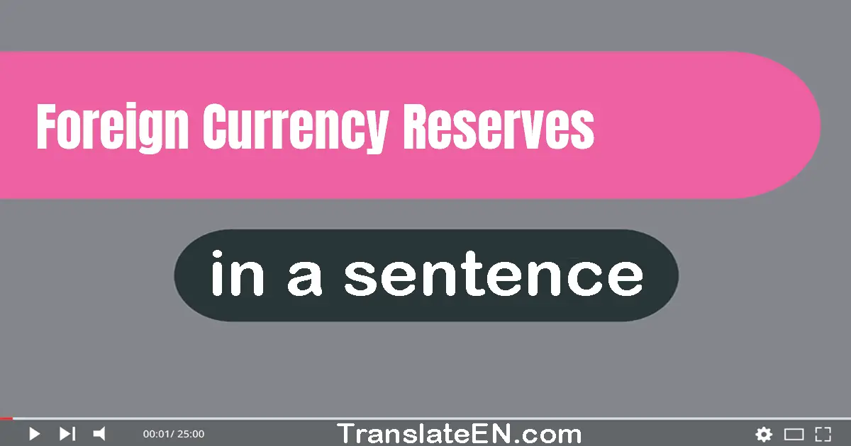 Foreign Currency Reserves in a sentence