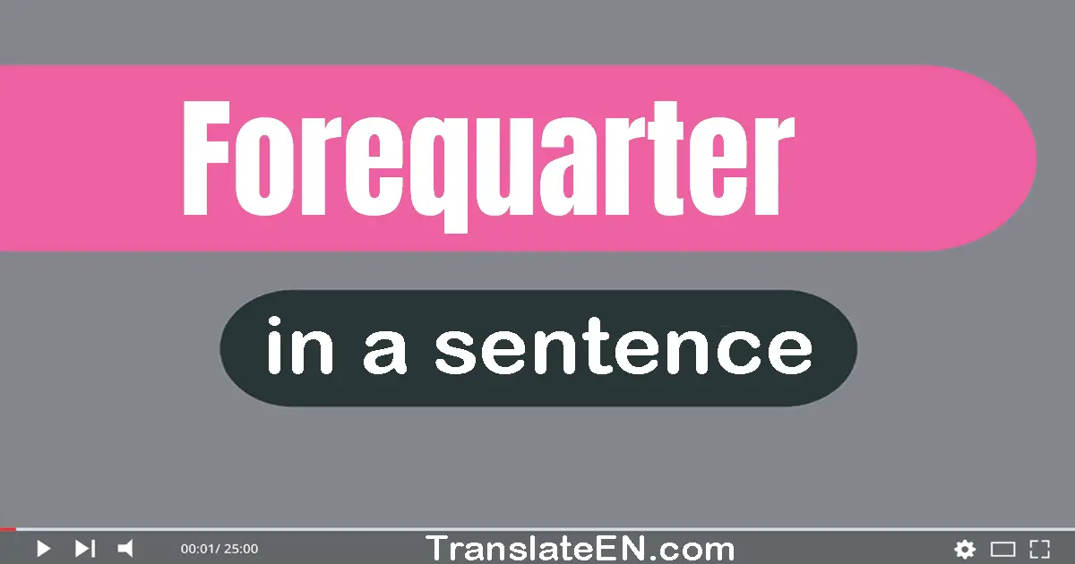 Forequarter in a sentence