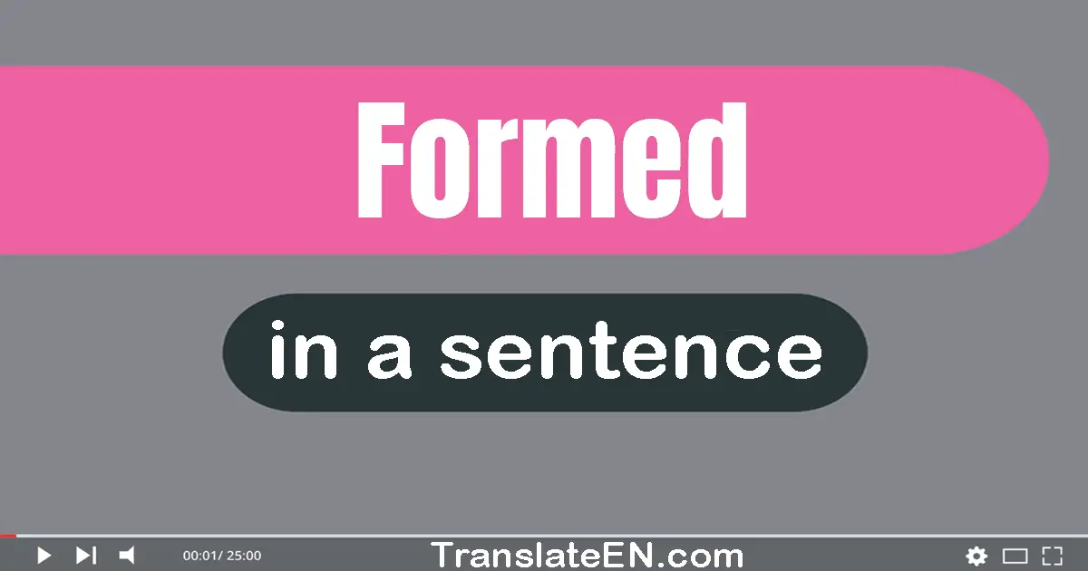 Formed in a sentence