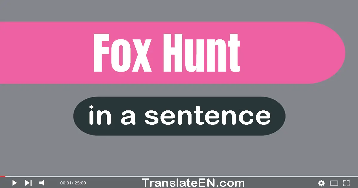 Fox-hunt in a sentence