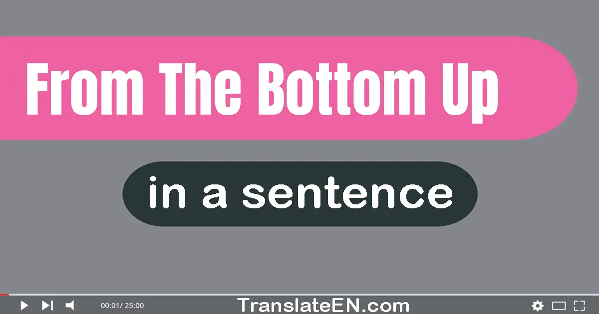 From The Bottom Up in a sentence