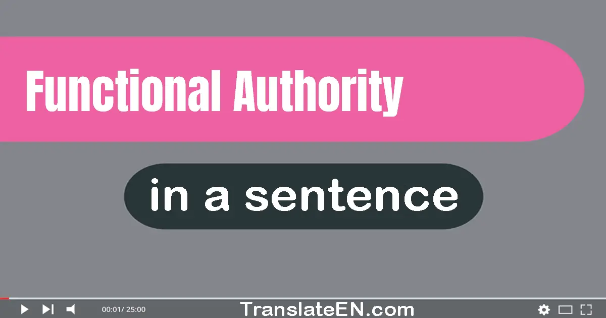 Functional Authority in a sentence