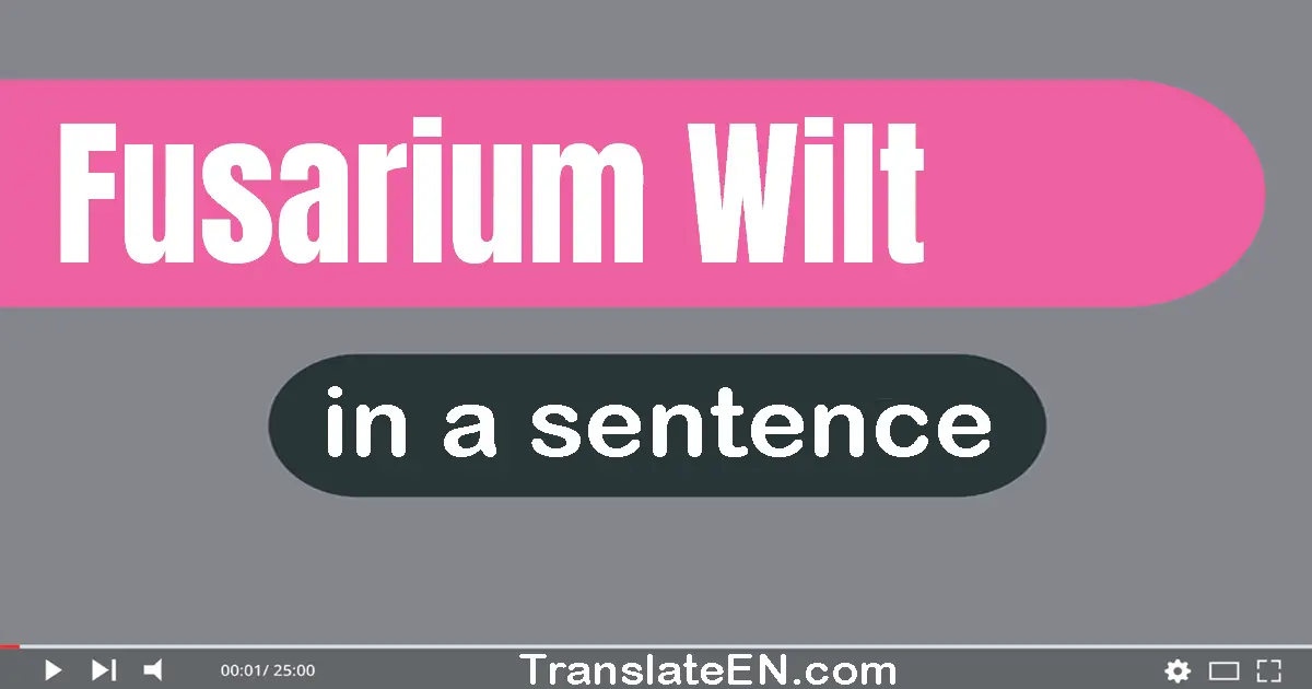 Fusarium Wilt in a sentence