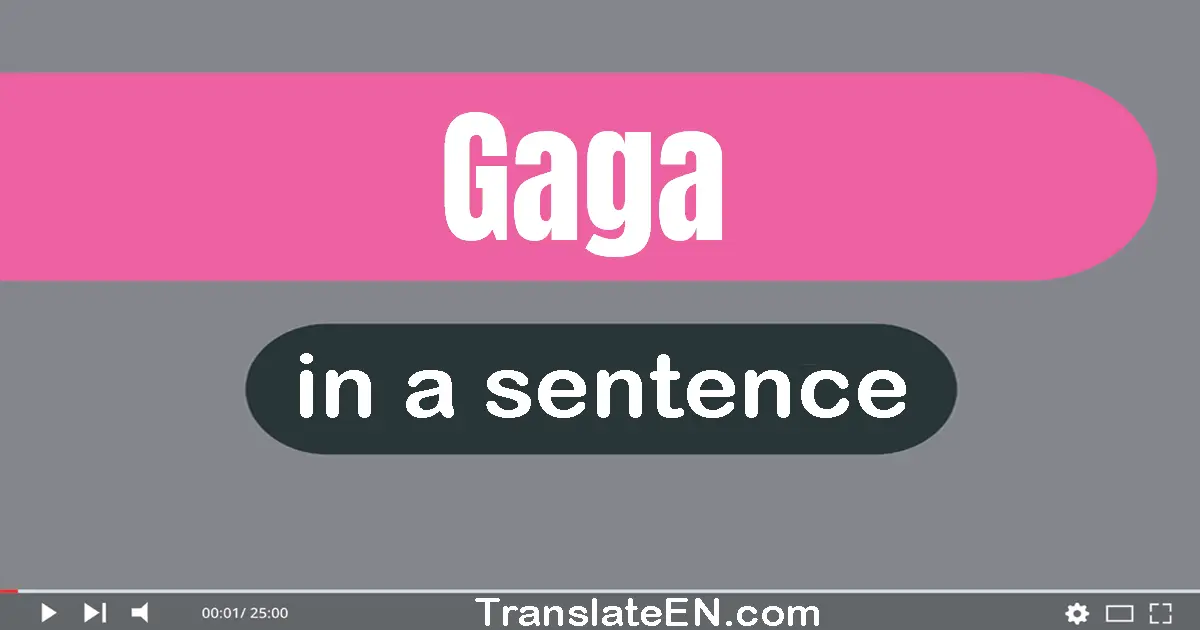 Use "gaga" in a sentence | "gaga" sentence examples
