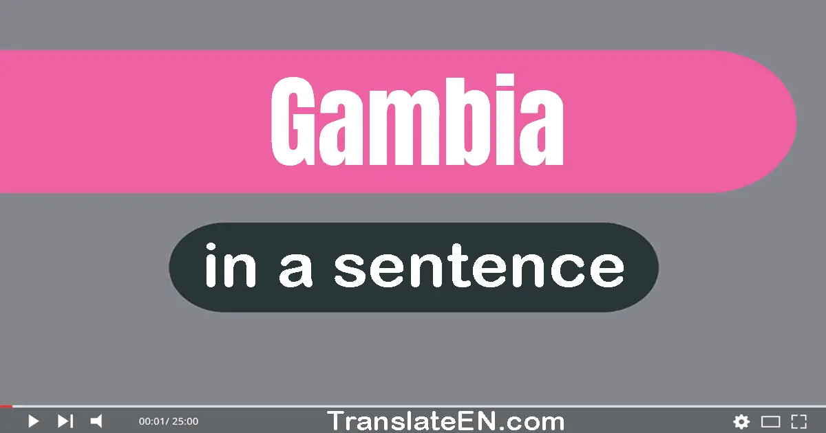 Gambia in a sentence