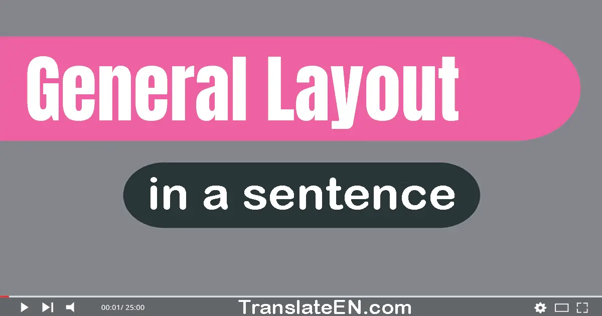 General Layout in a sentence