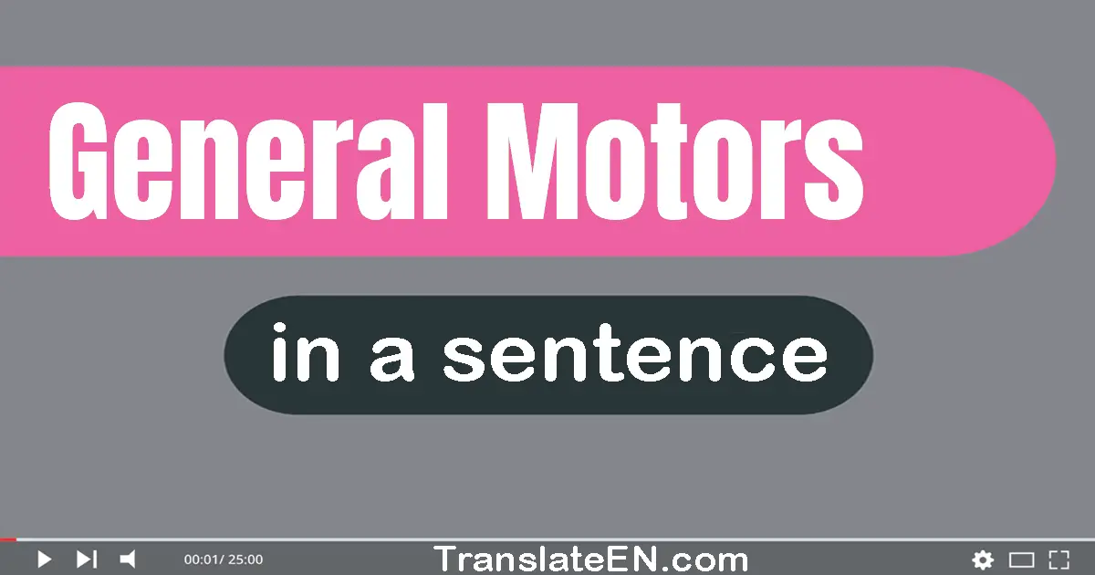 General Motors in a sentence