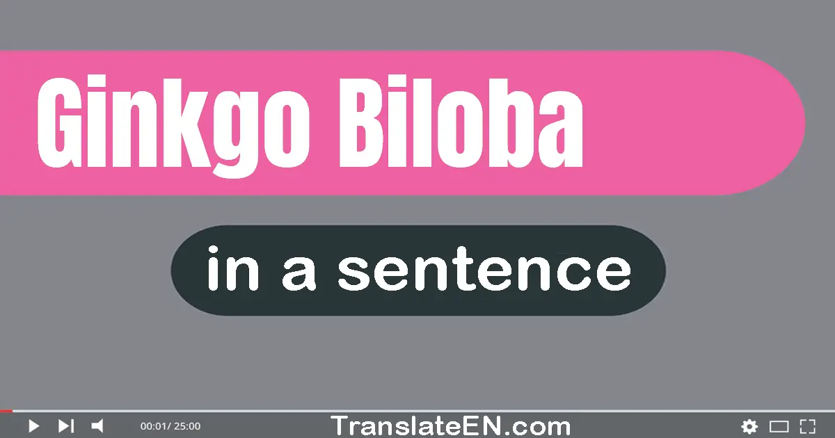 Ginkgo Biloba in a sentence