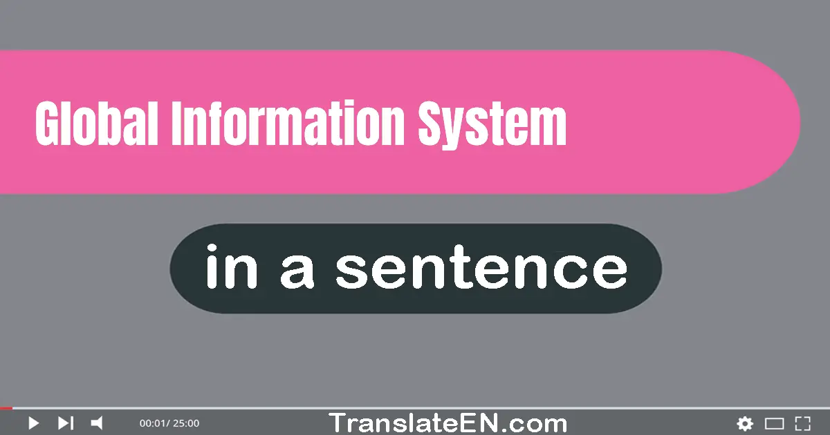 Global Information System in a sentence