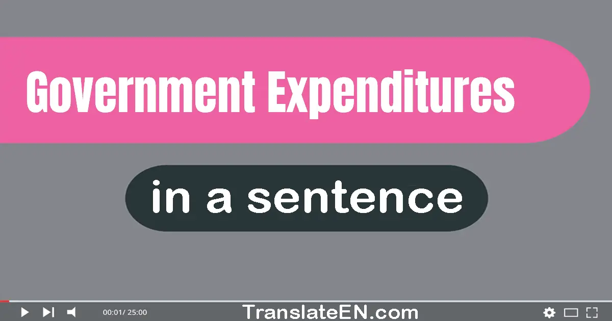 Government Expenditures in a sentence