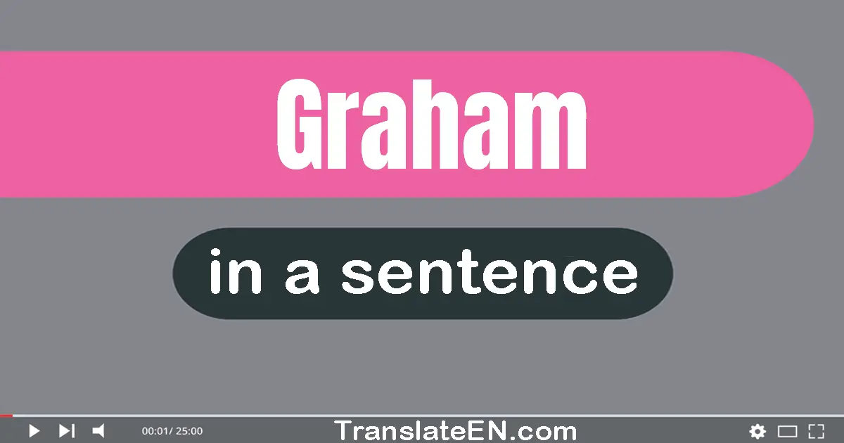 Use "graham" in a sentence | "graham" sentence examples