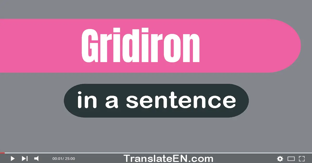 Use "gridiron" in a sentence | "gridiron" sentence examples