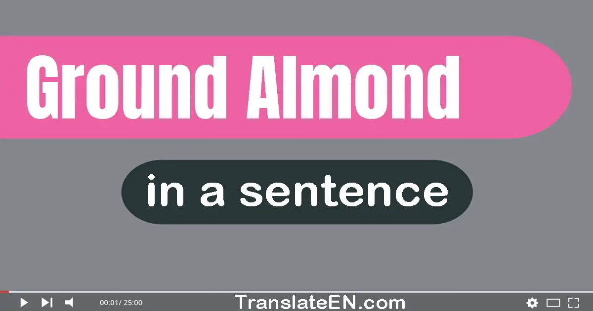 Ground Almond in a sentence