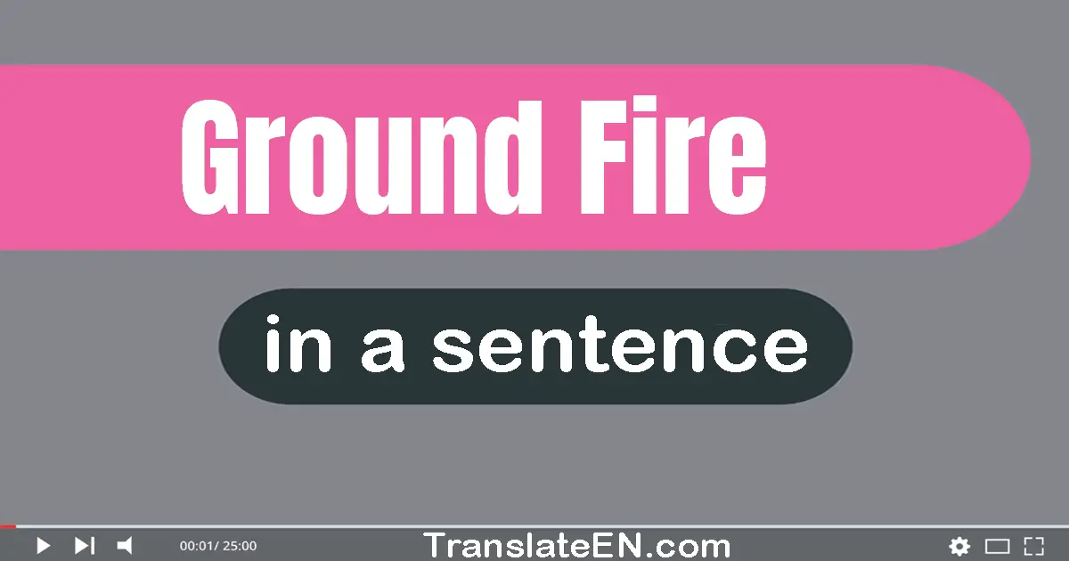 Ground Fire in a sentence