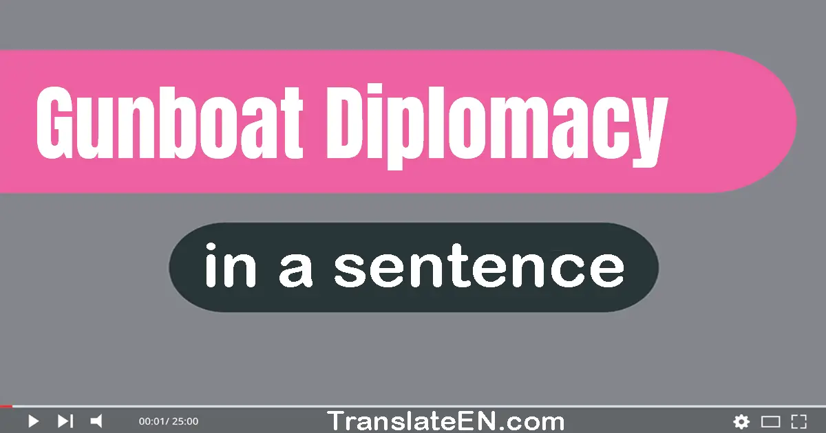 Gunboat Diplomacy in a sentence