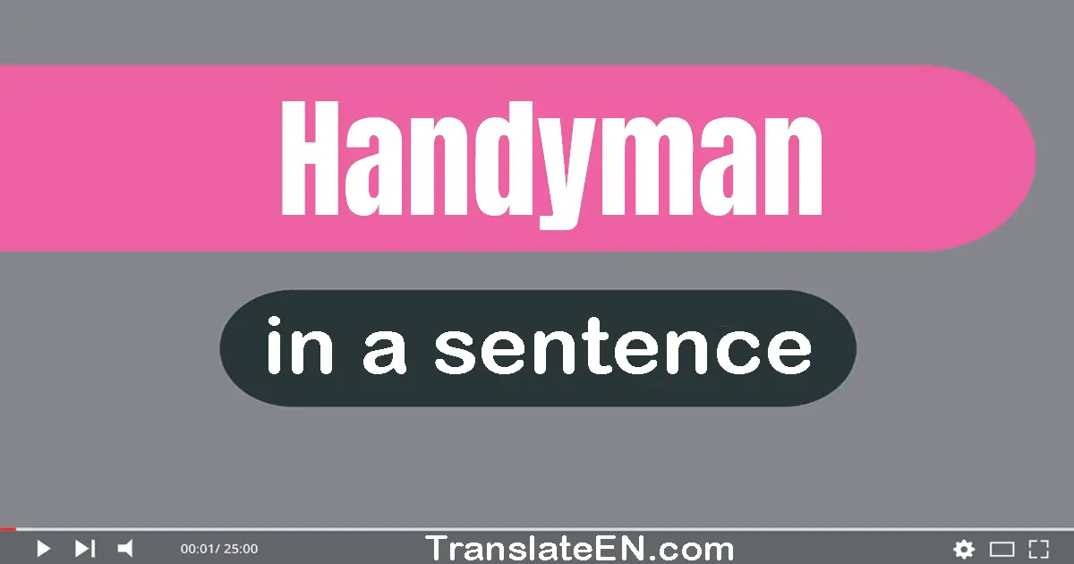 Handyman in a sentence