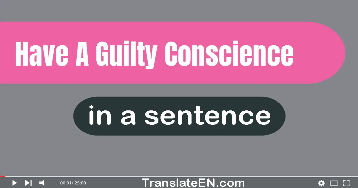 Have A Guilty Conscience in a sentence