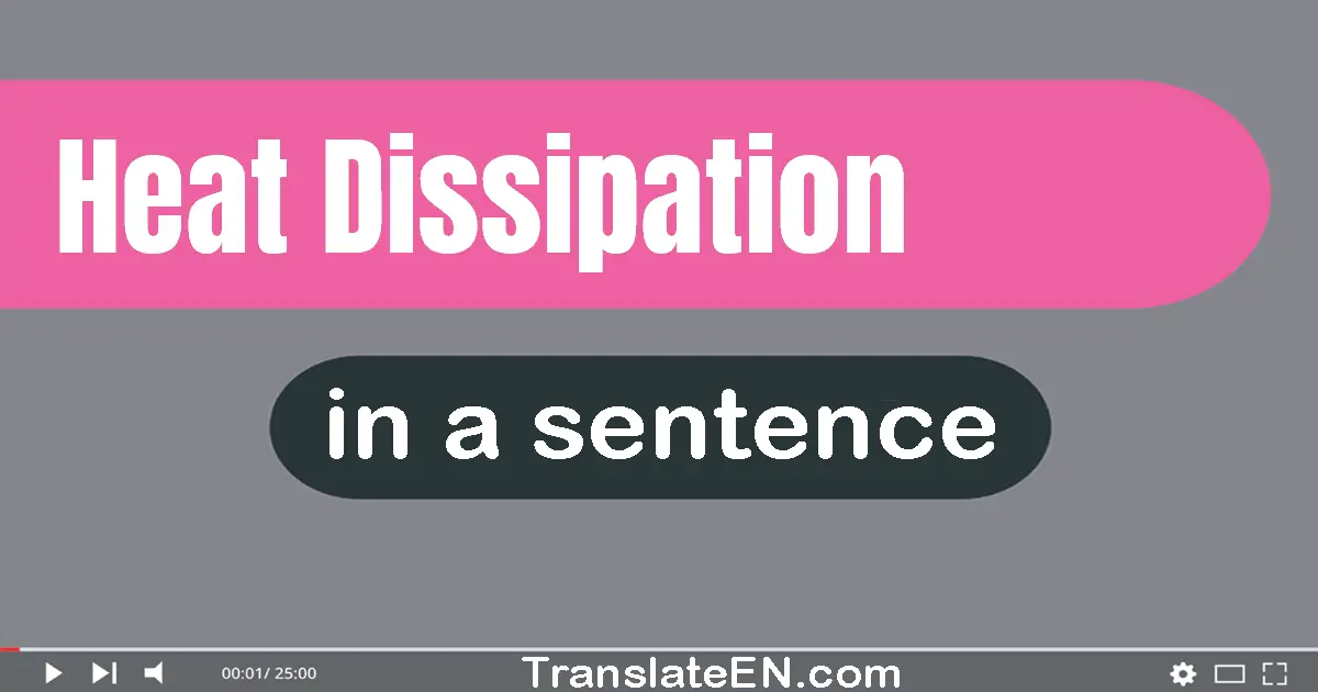 Heat Dissipation in a sentence