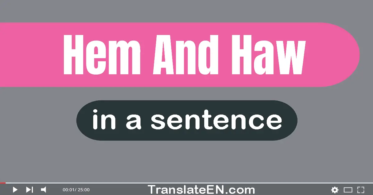 Hem And Haw in a sentence